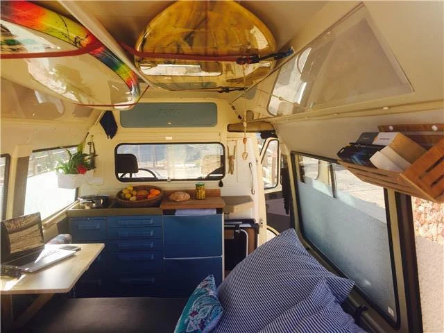 Interior made by the previous owner was suitable for warm climates, but insufficient for long periods of time traveling around the North Sea.