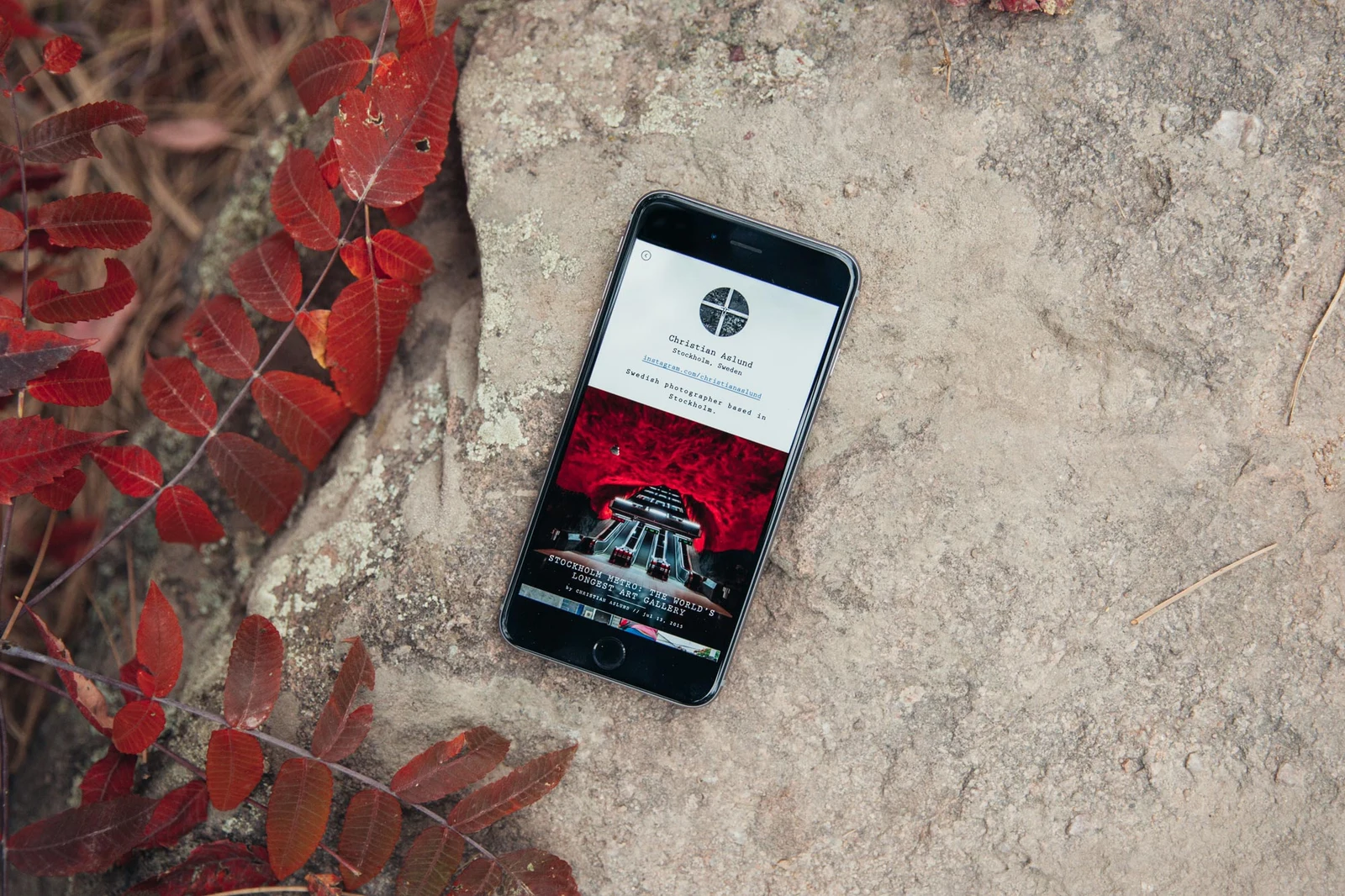 The app in the environment it was designed to evoke.