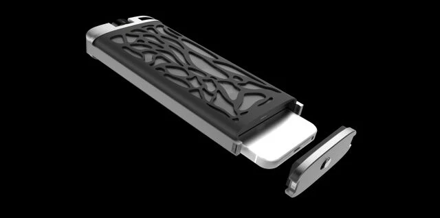 The waterproof iPhone case with a built-in speaker and interchangeable mounts