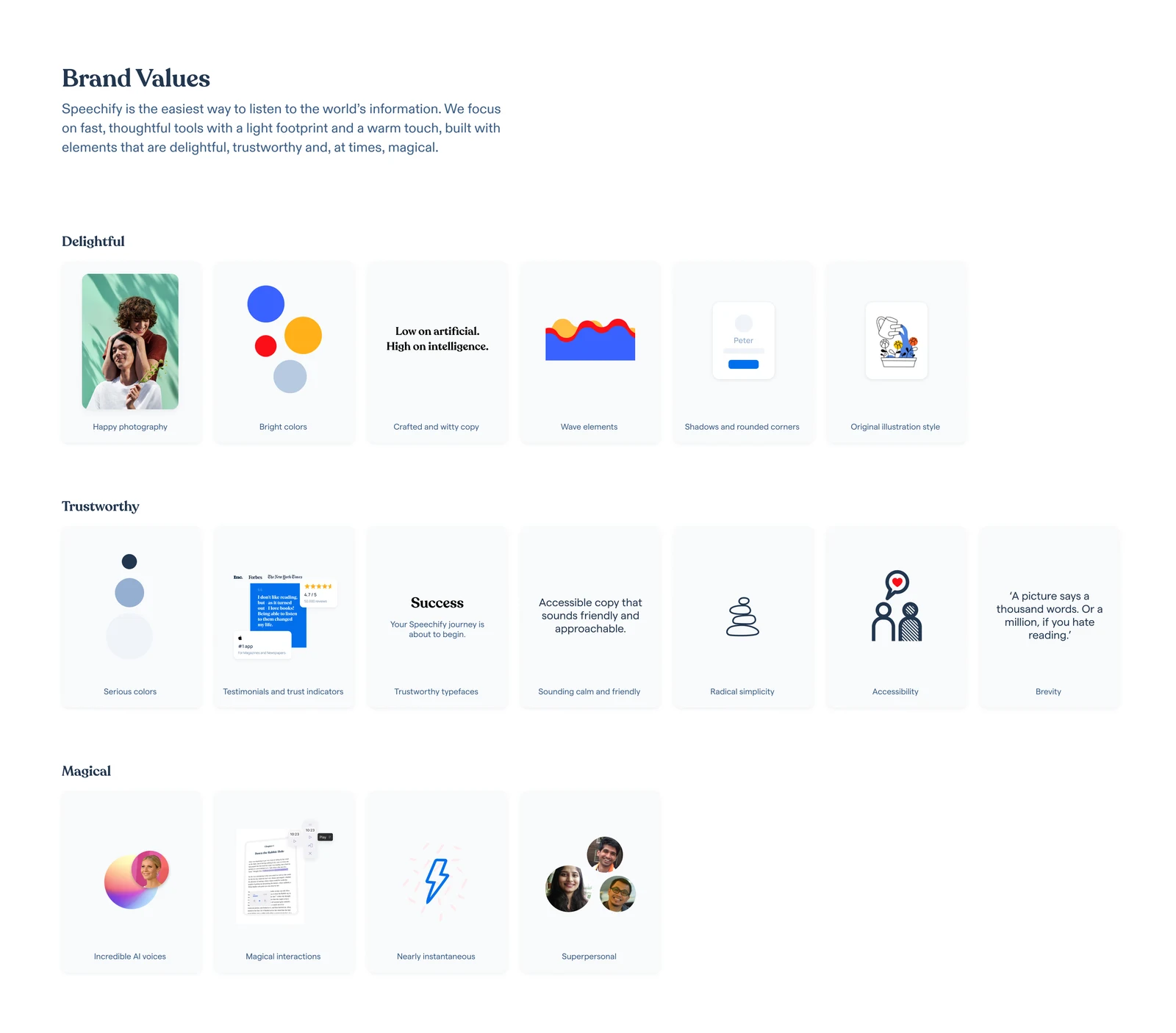 The style guide made the emerging visual language tangible and shareable.