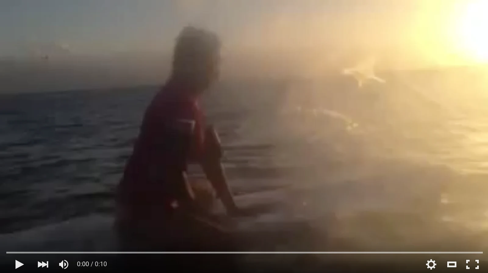 Testing music while surfing; still from a later session in Puerto Rico