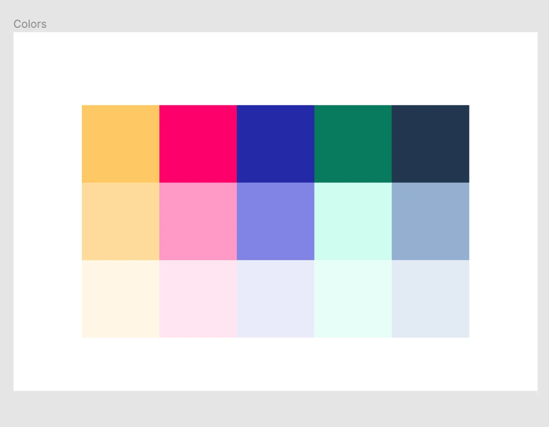 The chosen combination of neon and pastel primary colours