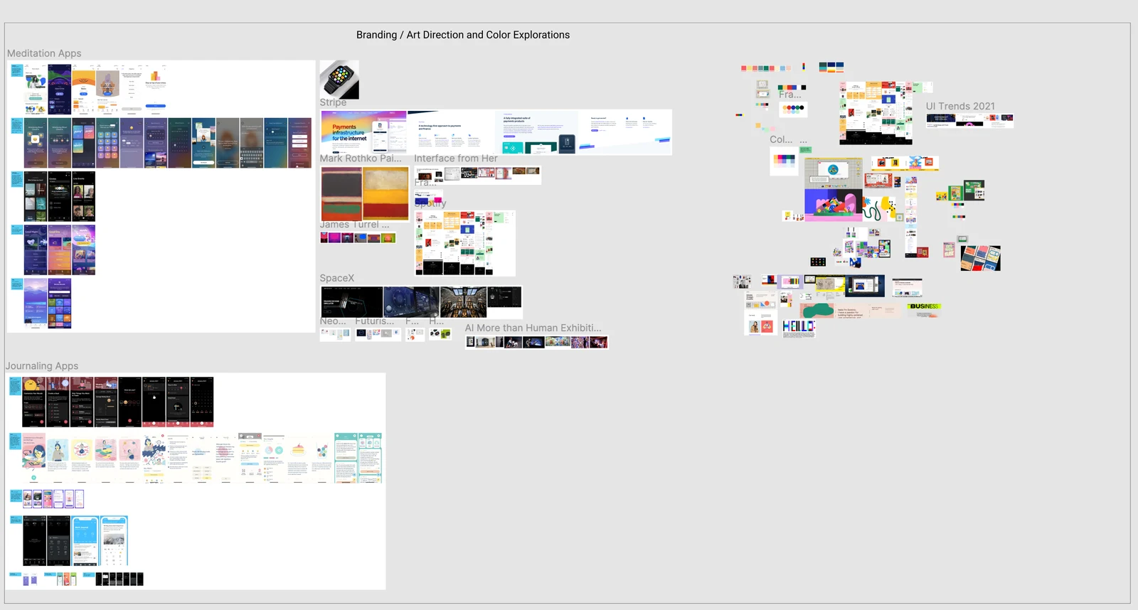 Brand identity references and experiments