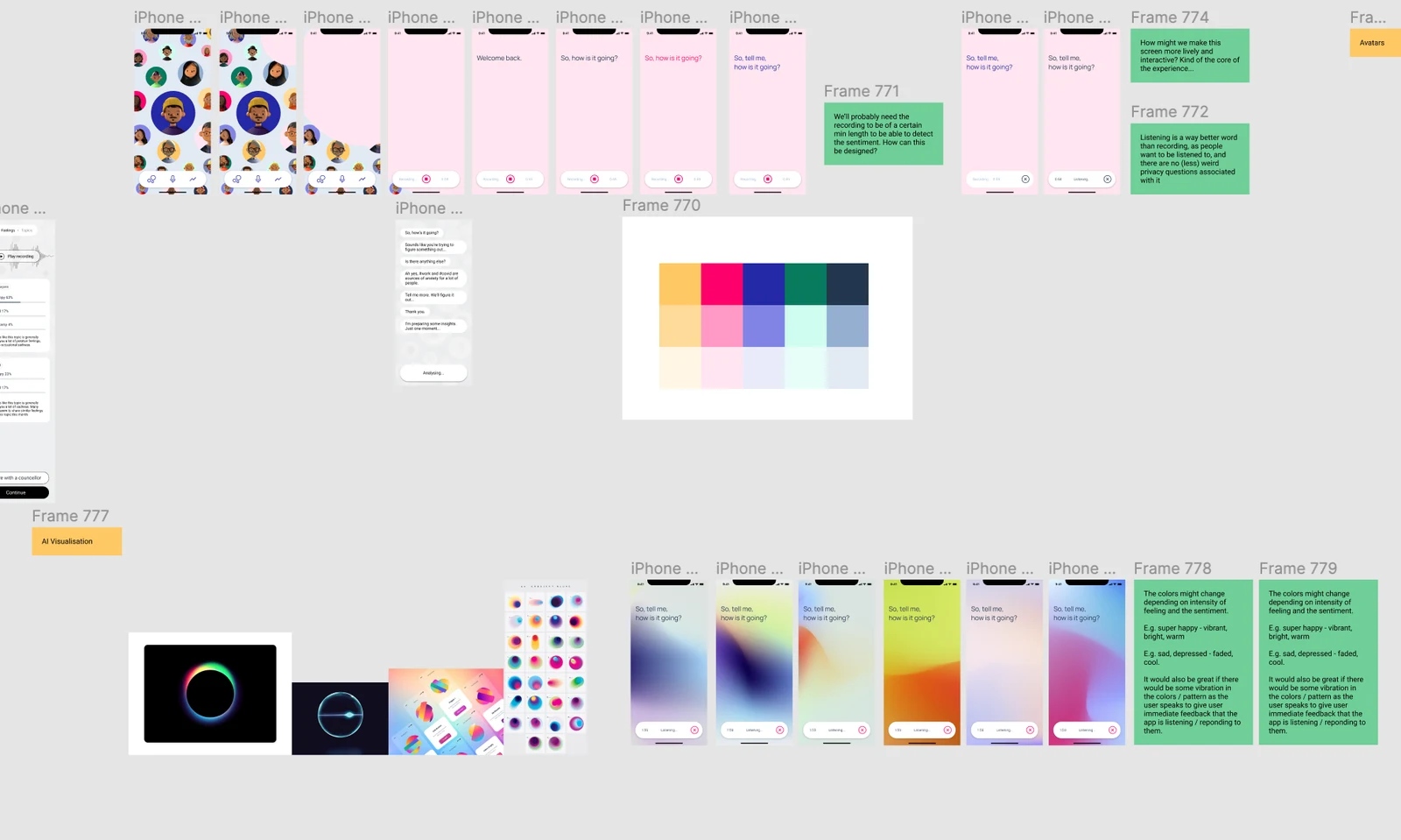 Further Listening-screen exploration